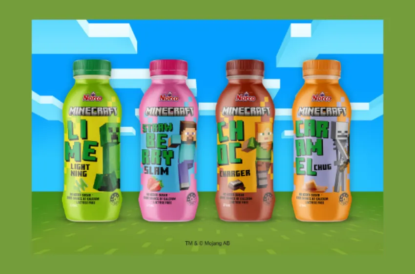 Minecraft Enters the Beverage Market with Norco's New Milk Range